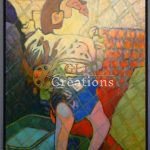 Restrained Figure in Patterned Enclosure