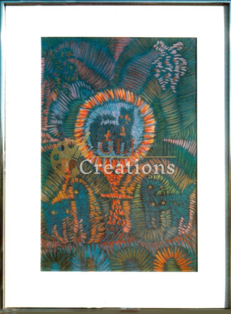Vibrant Aura with Symbolic Forms