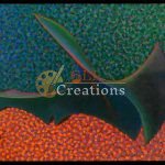 Curvilinear Form on Pointillist Canvas