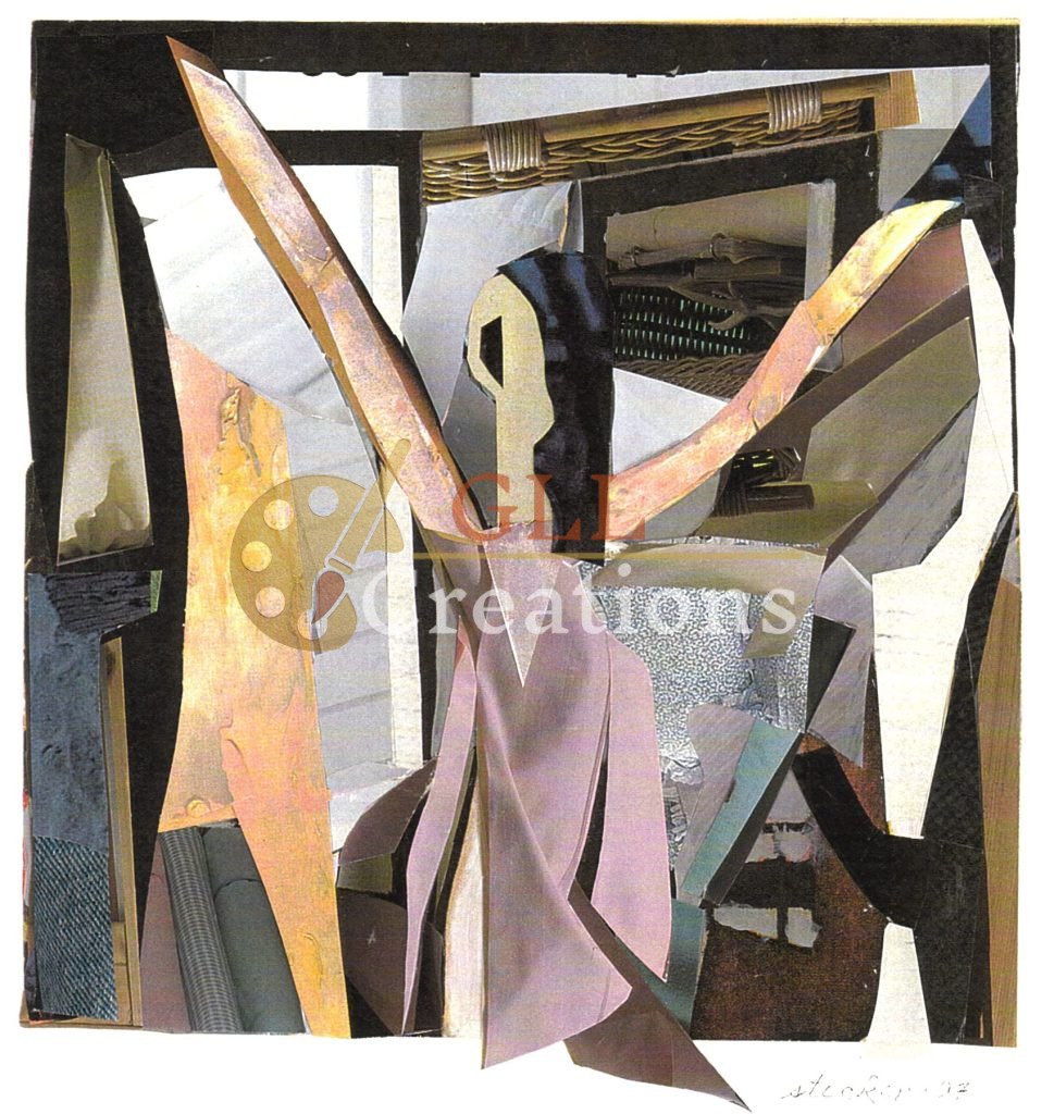 Abstract Collage: Dynamic Forms and Textures