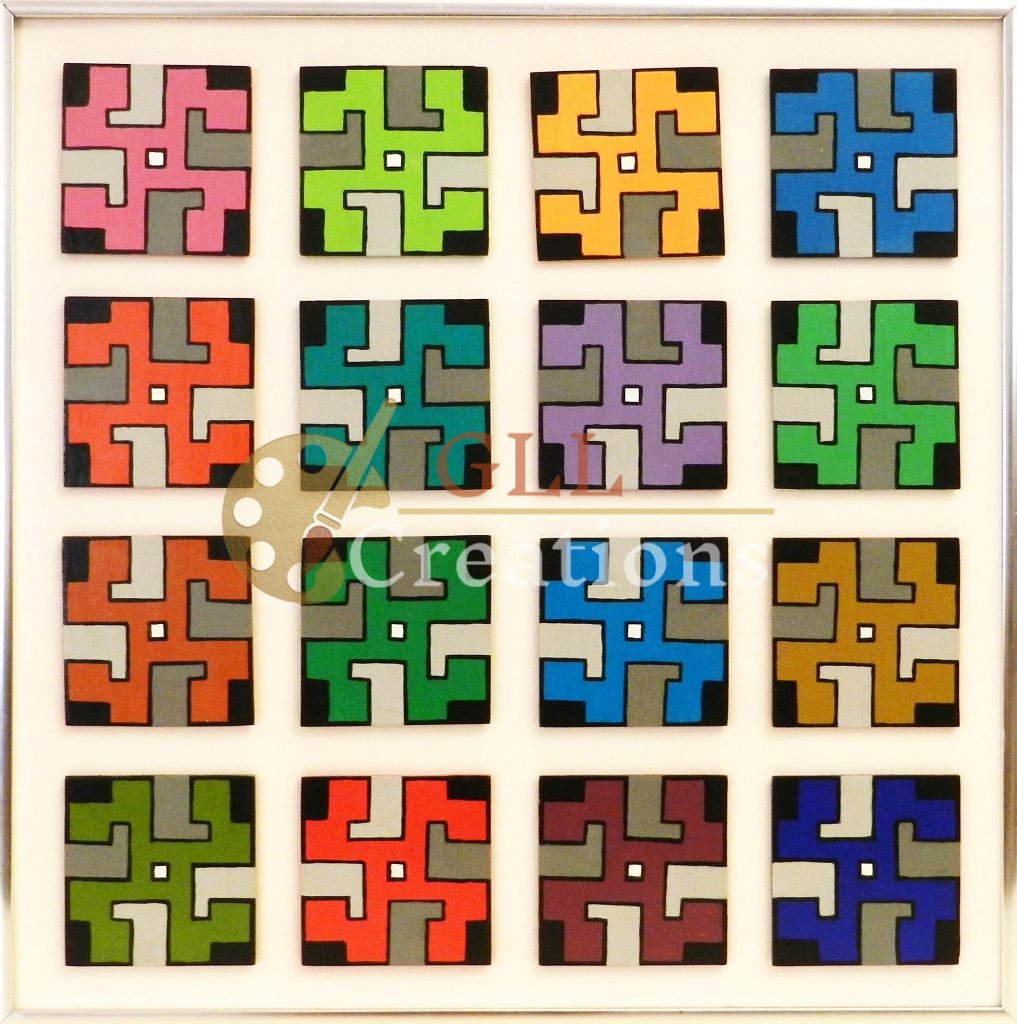 Color Maze Acyrlic On Masonite 7029607967 O