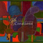 Abstract Interplay of Organic and Geometric Shapes