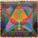 Vibrant Geometric Tapestry with Radiating Design