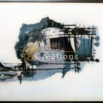 Skeletal Boat in Water