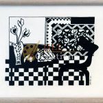 Interior With Tulips Collage Bw 12x15 Framed 7029614661 O 1
