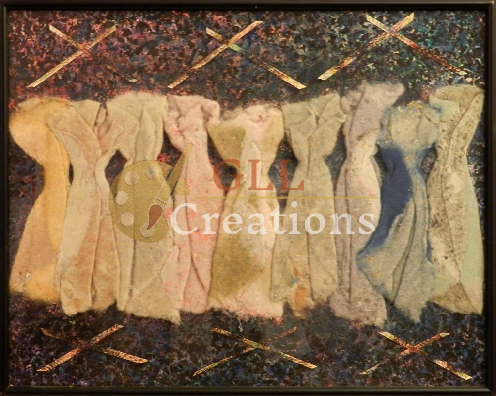 Line of Nine Figures with X Marks