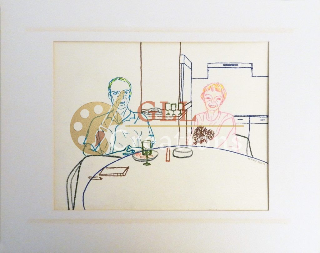 Smiling Couple at Table
