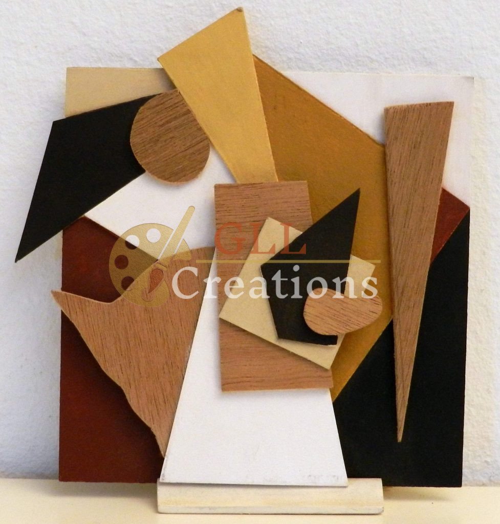 Dynamic Wood & Paper Abstract Relief