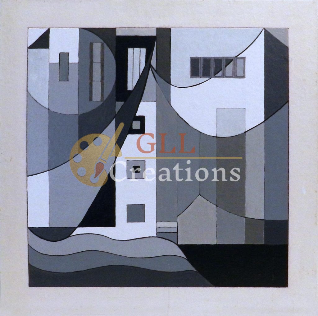 Mission Bay Ii In Greyblackwhite Abstract 7029683987 O