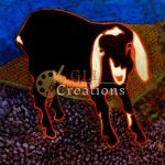 The Happy Goat in a Textured Landscape