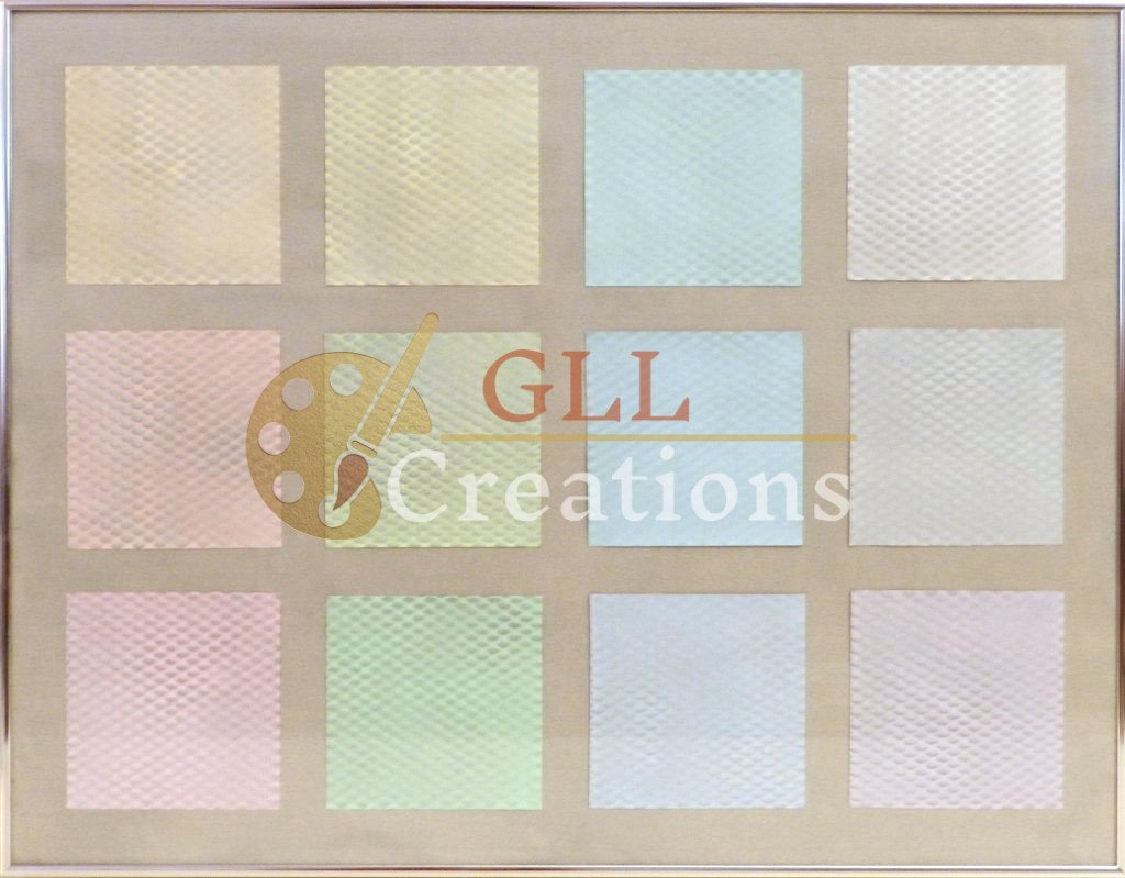 Twelve Pastel Textured Rectangles