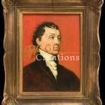 Portrait of a Gentleman Against a Red Background