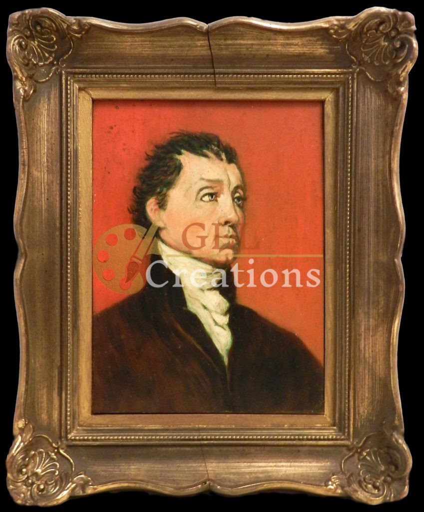 Portrait of a Gentleman Against a Red Background