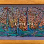 Vibrant Pointillist Forest