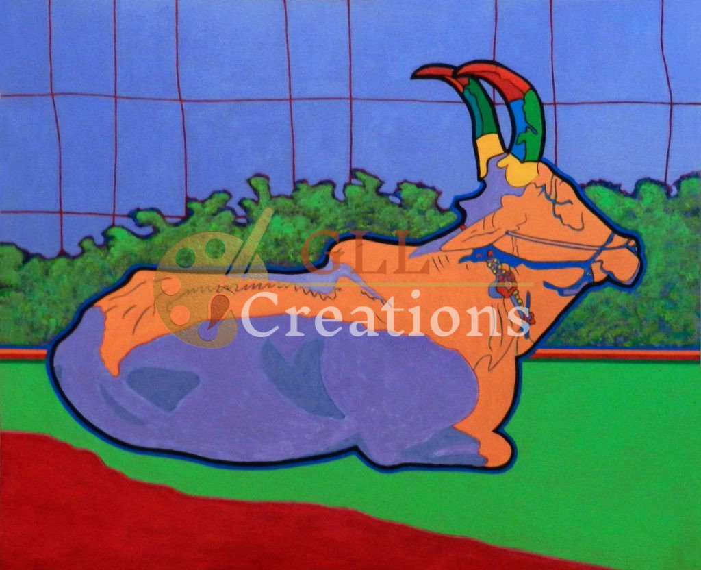 Sacred Beast Series Vii Contented Bull Rajasthan 8537193702 O
