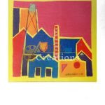 Untitled Small Acyrlic House2 On Yellow 8534535462 O