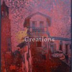 Crimson Twilight Cityscape