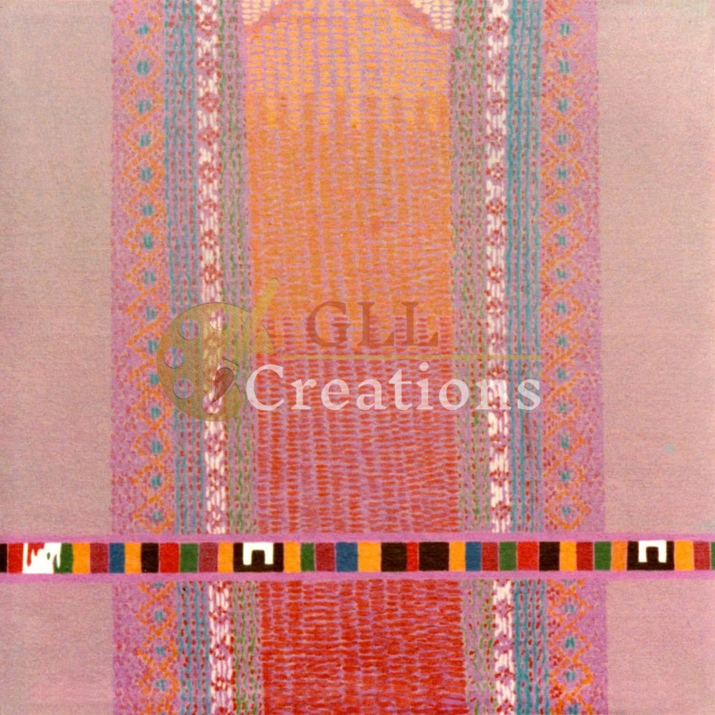 Abstract Composition with Woven Texture