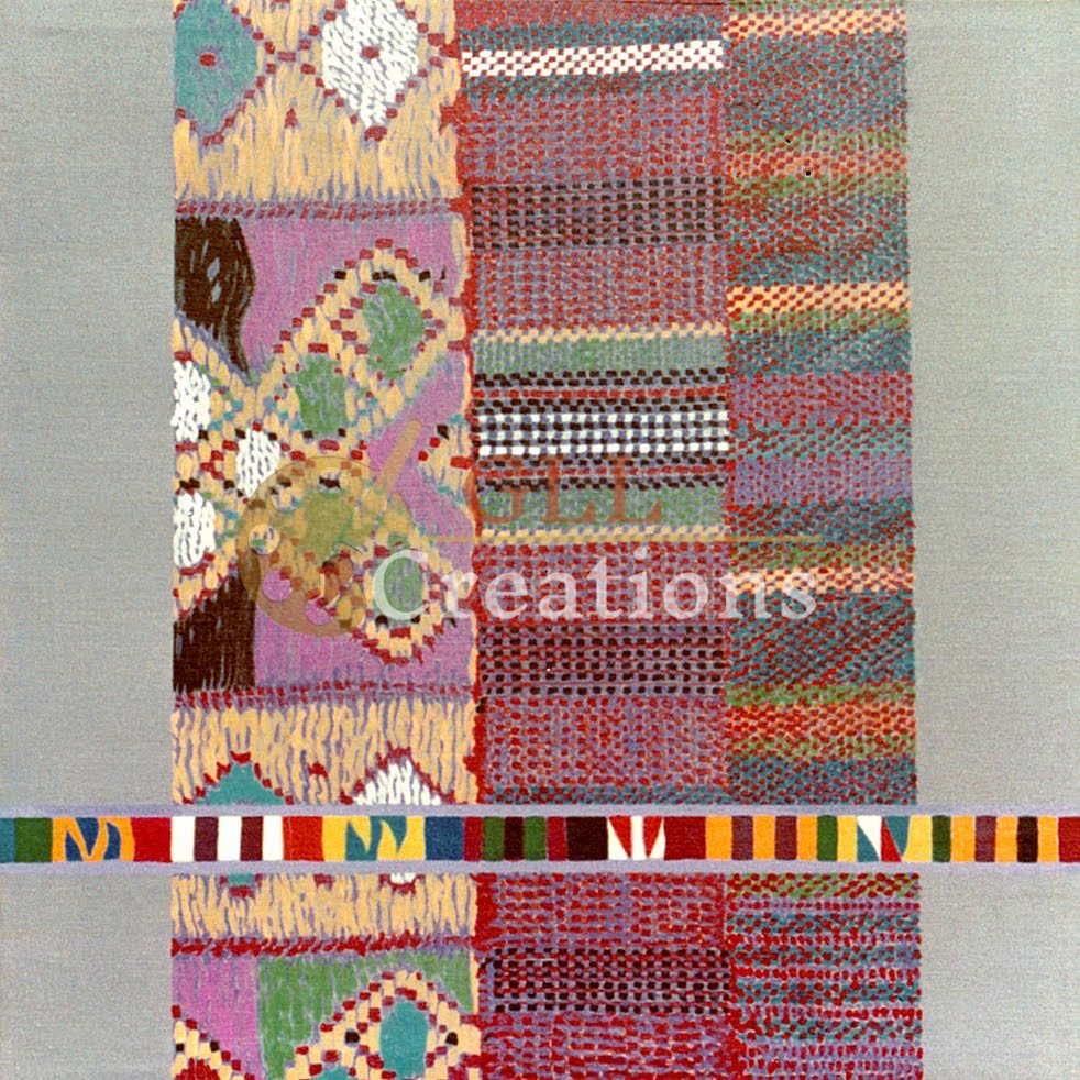 Woven Mosaic of Colors and Textures