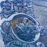 Baroque Blue Cartouche with Figure